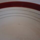 Round, hollow, opaque porcelain serving dish by digoin sarreguemines pasteur