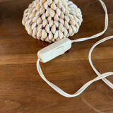 Lampe vintage en coquillages Cauris