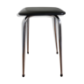 Chrome metal stool and skaï