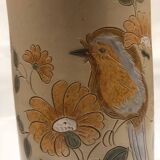 Vase manchette à l’oiseau en grès belge Lardinois