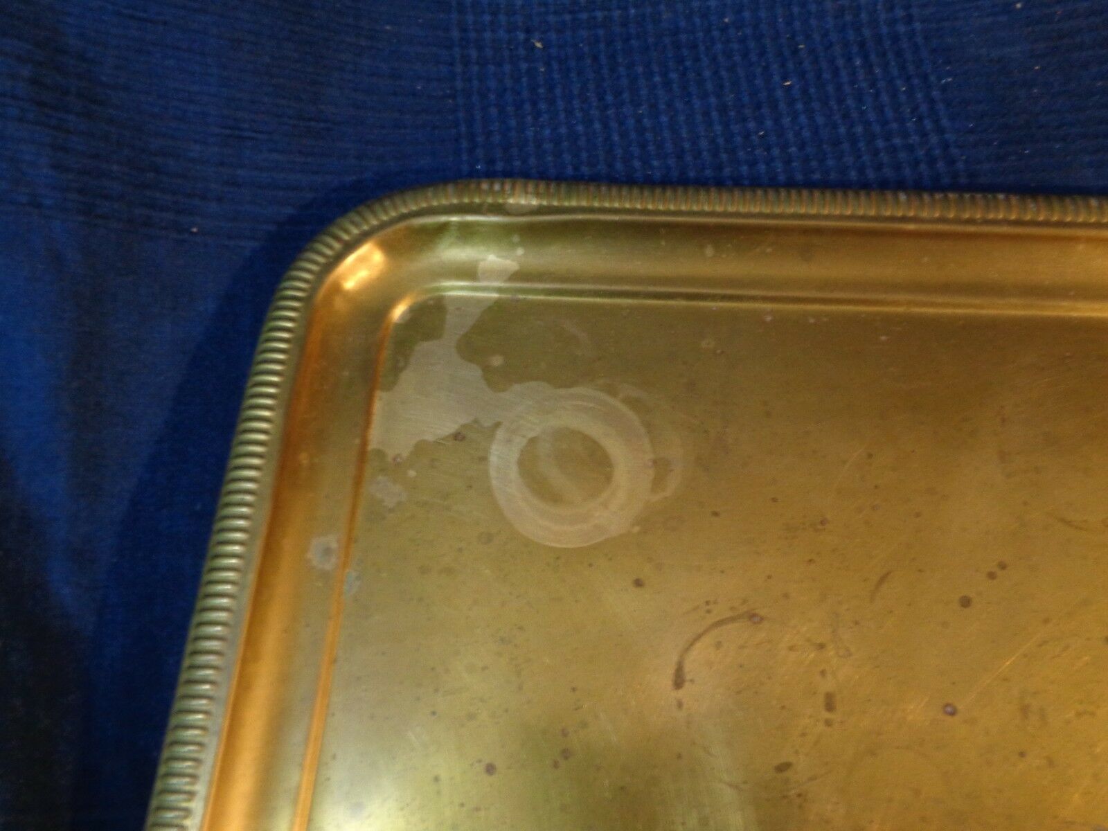 Vintage Louis style brass serving tray