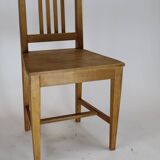 Solid beech chair with Scandinavian bistro wood seat