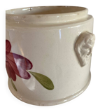 Hand-painted Sarreguemines pot