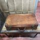 Lot of leather suitcases