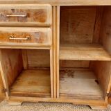 Mado sideboard in wood, marble and copper, restored