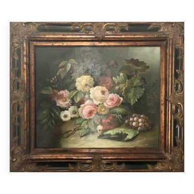 Reynols, Ecole Française Nature Morte Aux Fleurs Début XXème