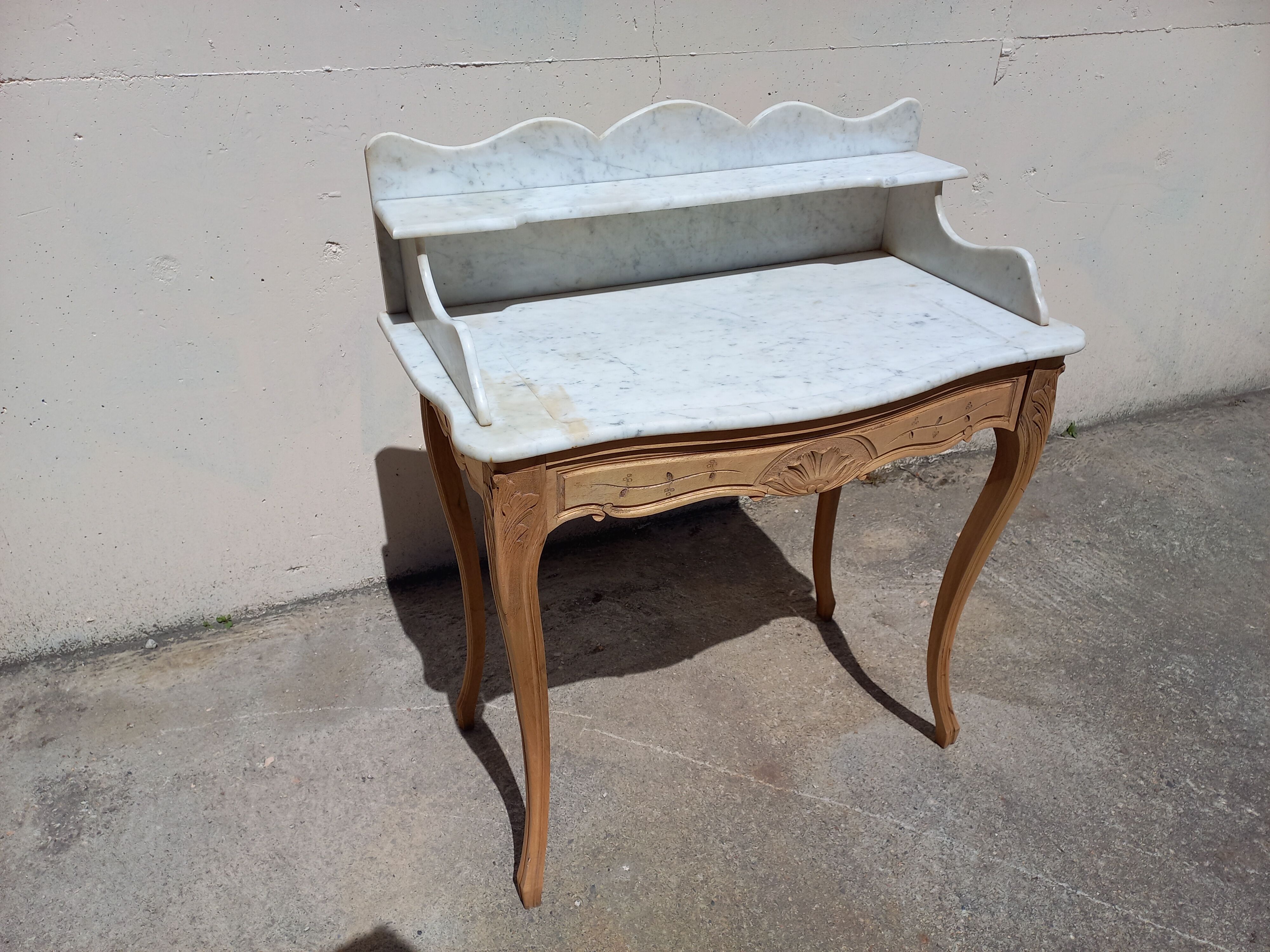 Toilet table, marble top