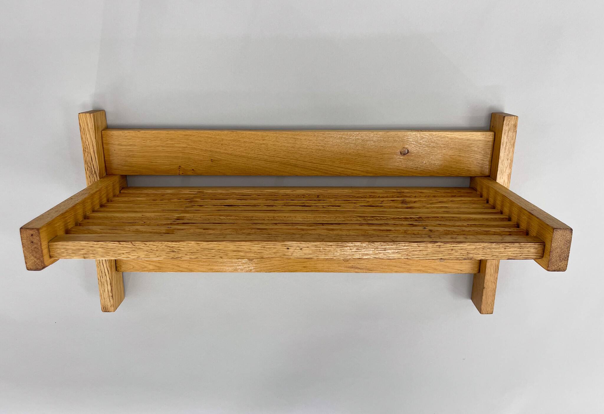 Mid-century Coat Hanger with Folding Shelf, Czechoslovakia