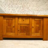 brutalist elm sideboard, 1970