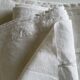 Linen old days embroidered linen sheet