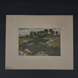 Lithograph by Henri Rivière Stream in Lopérec