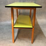 Table en Formica jaune 2 plateaux, 50’s