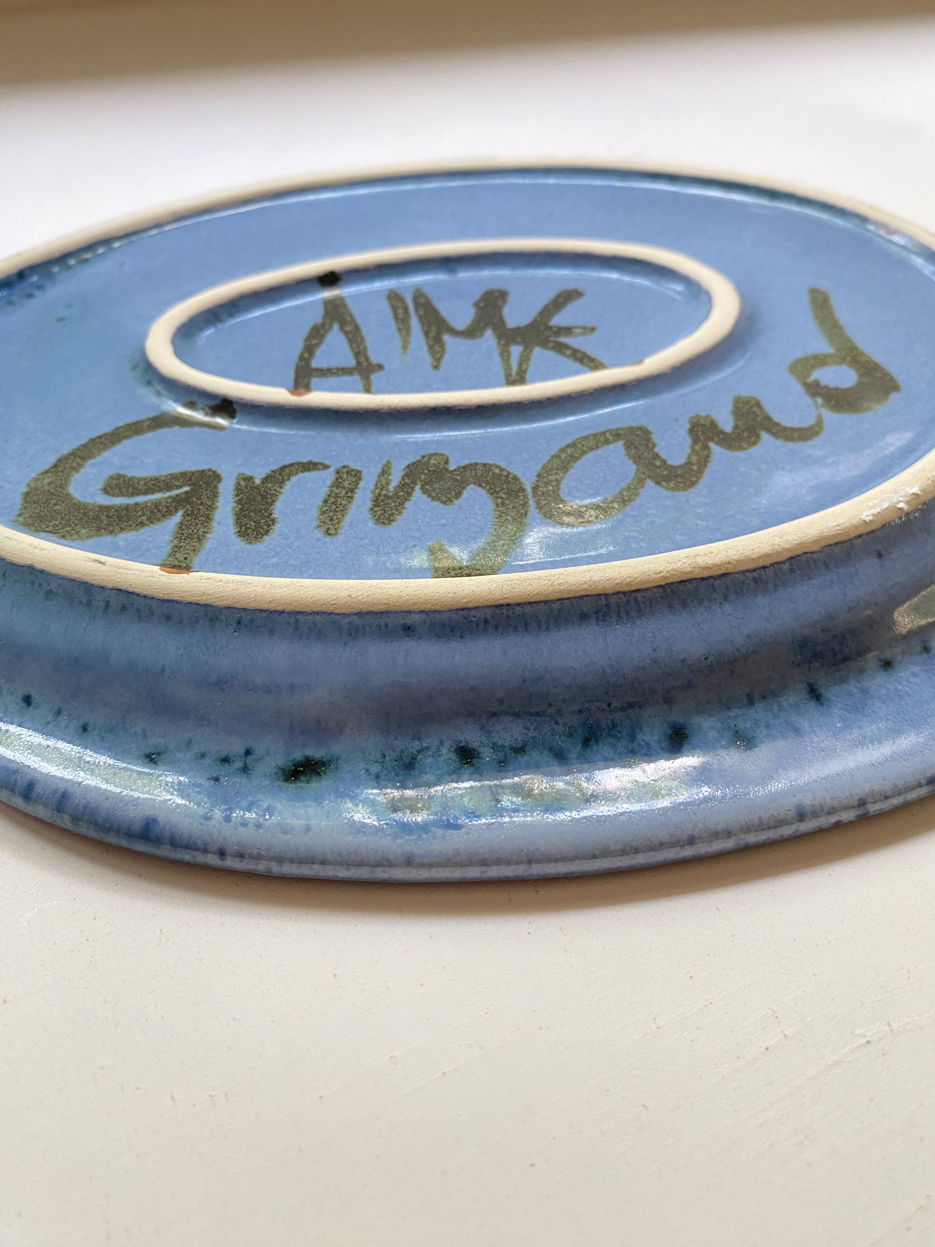 Grimaud ceramic dish, fish shape