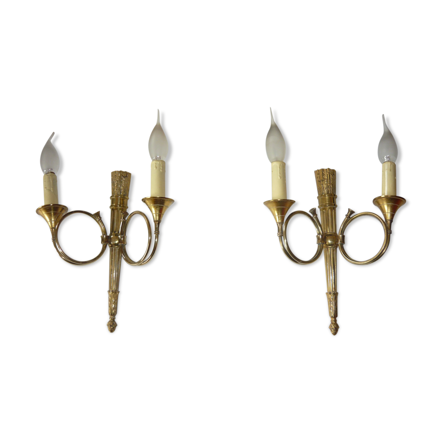 Pair of hunting wall sconces