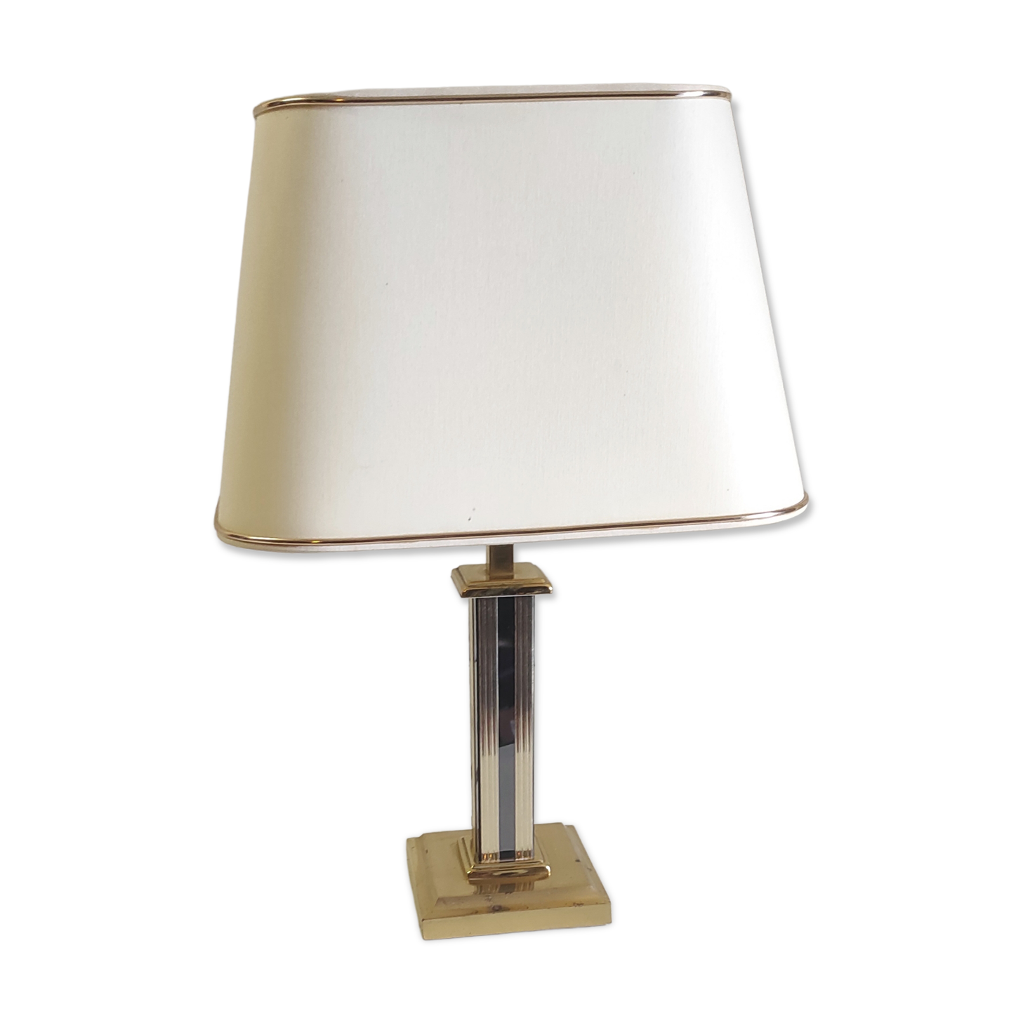 Table lamp "Le Dauphin" in gilded brass - mid 20th century