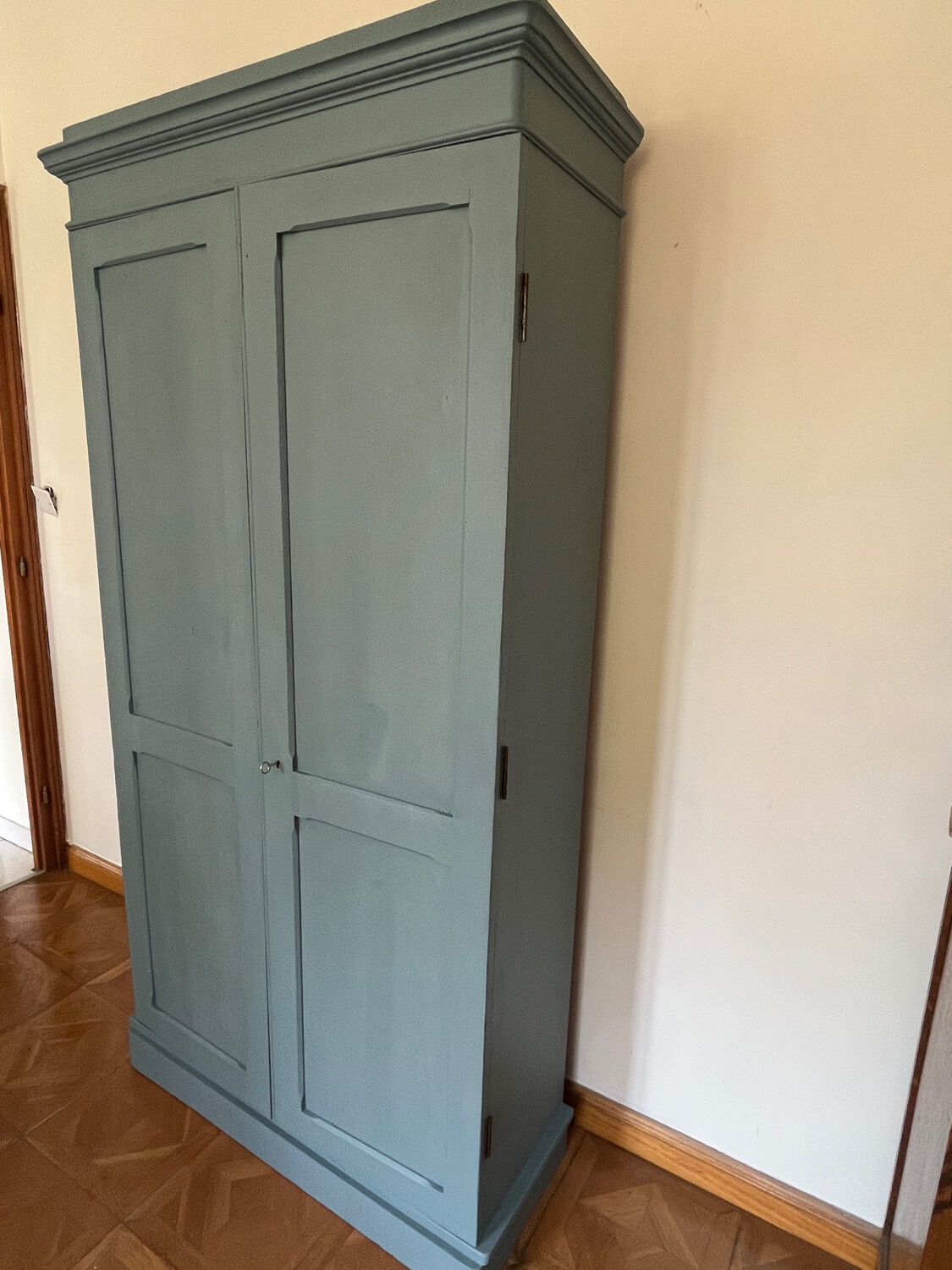 Parisian cabinet galvanizing blue