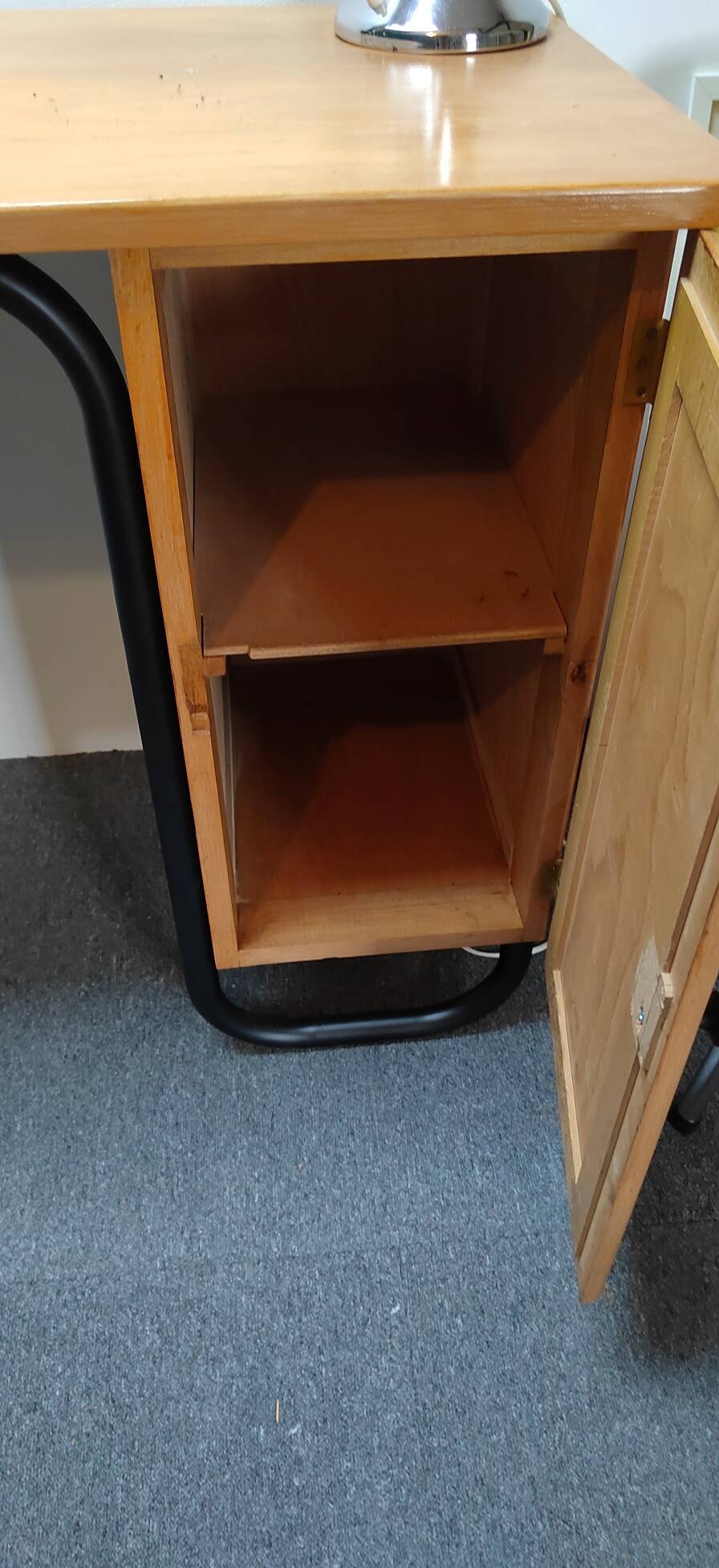 Bureau bois massif vintage style Hitier
