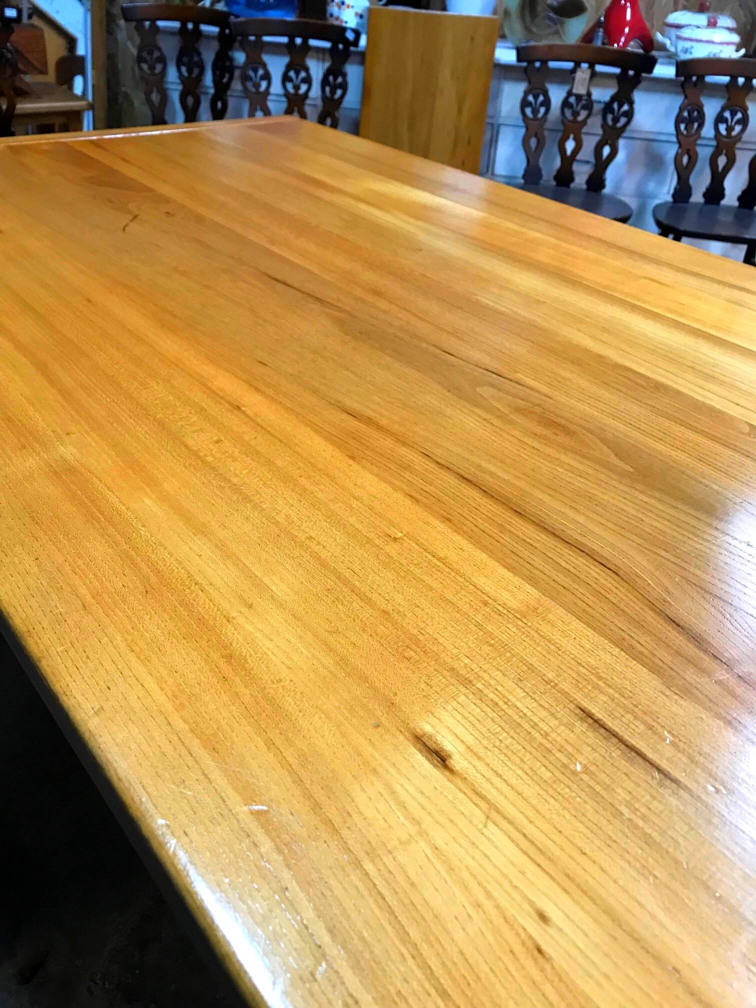 Vintage elm table Maison Regain 80s