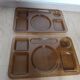 Set of vintage brown plexiglass TV trays from Italy, designed by Guzzini
