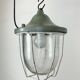 Green Industrial Bunker Cage Light from Polam Gdansk, 1970s