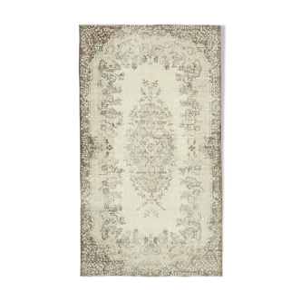 Tapis anatolien tissé à la main antique 1980s beige tapis 181 cm x 320 cm