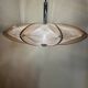 Vintage Paul Secon pendant light, taupe plexi and nylon