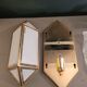 Italian wall light in glass and 24-carat gold plating
