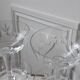 Set of 8 crystal cups engraved 30s
