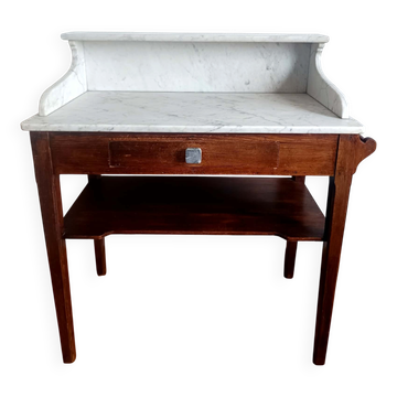 Dresser for a country house made of wood and marble.