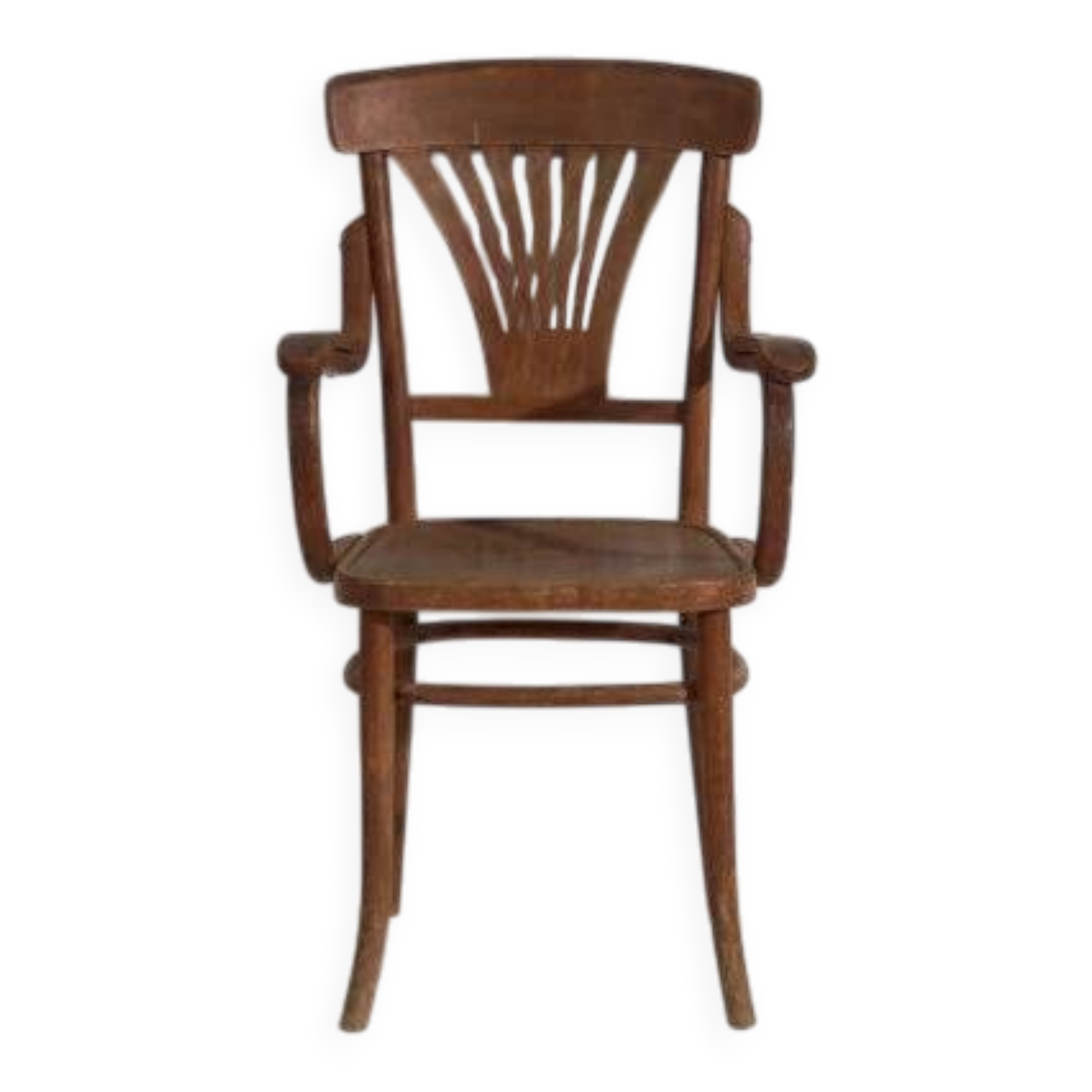 Ancienne chaise de bureau en bois courbé (c.1920)