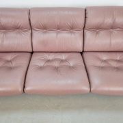 Vintage Teak Leather Sofa from Coja, Netherlands, 1960s