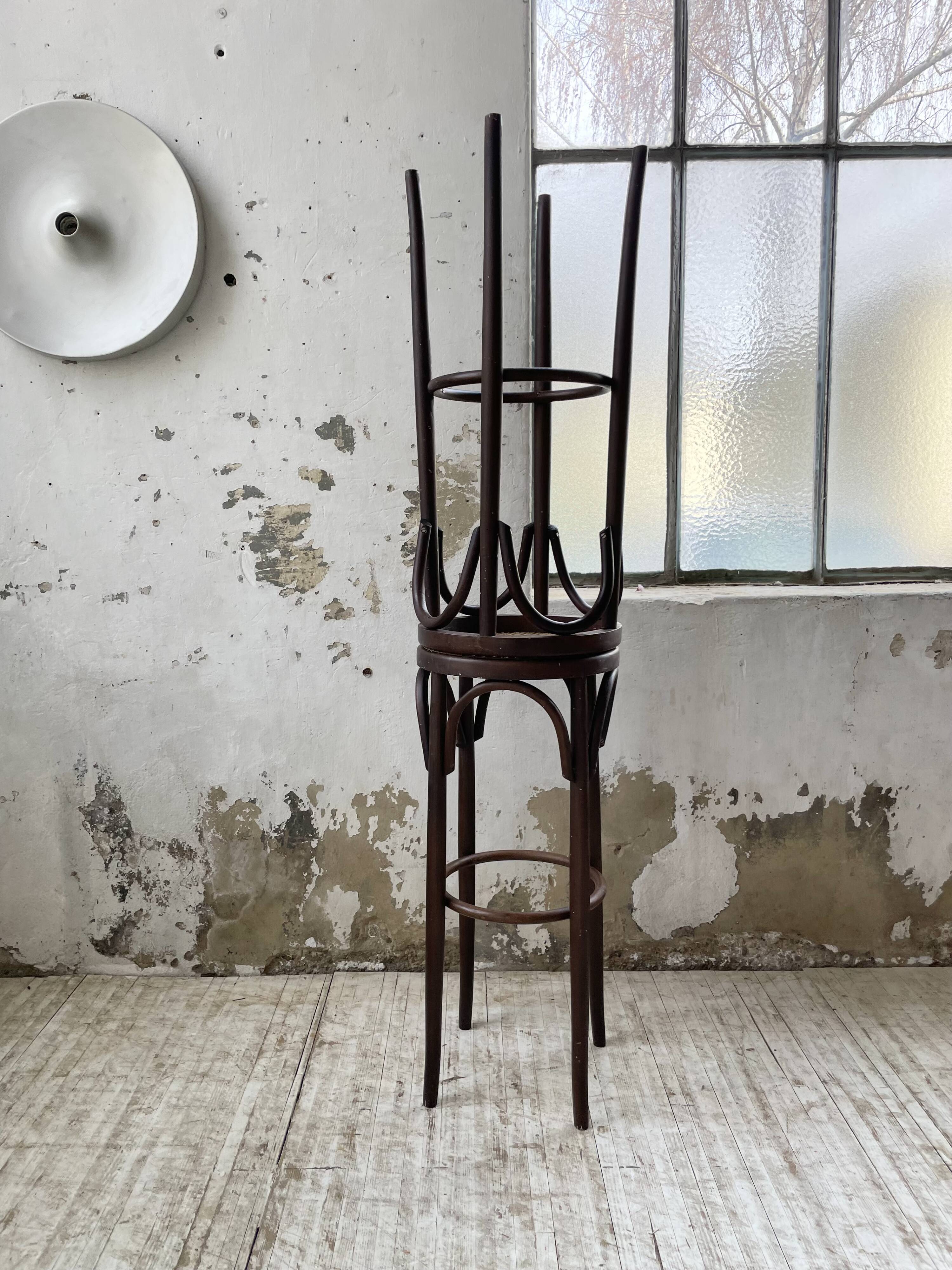 High cane bistro stools