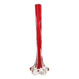 Murano red twisted glass soliflore vase