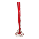 Murano red twisted glass soliflore vase