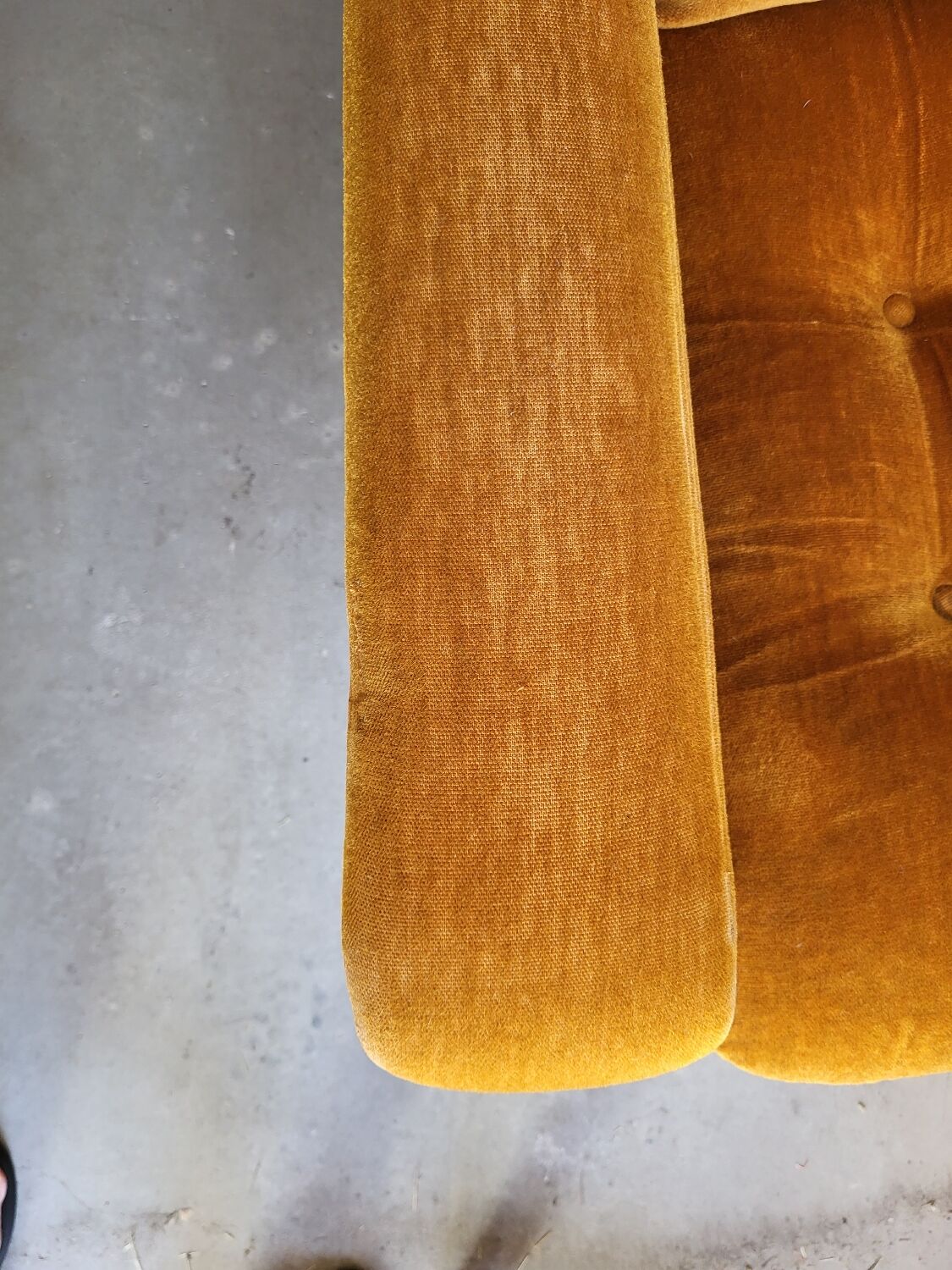 Ensemble canapé fauteuil vintage velours