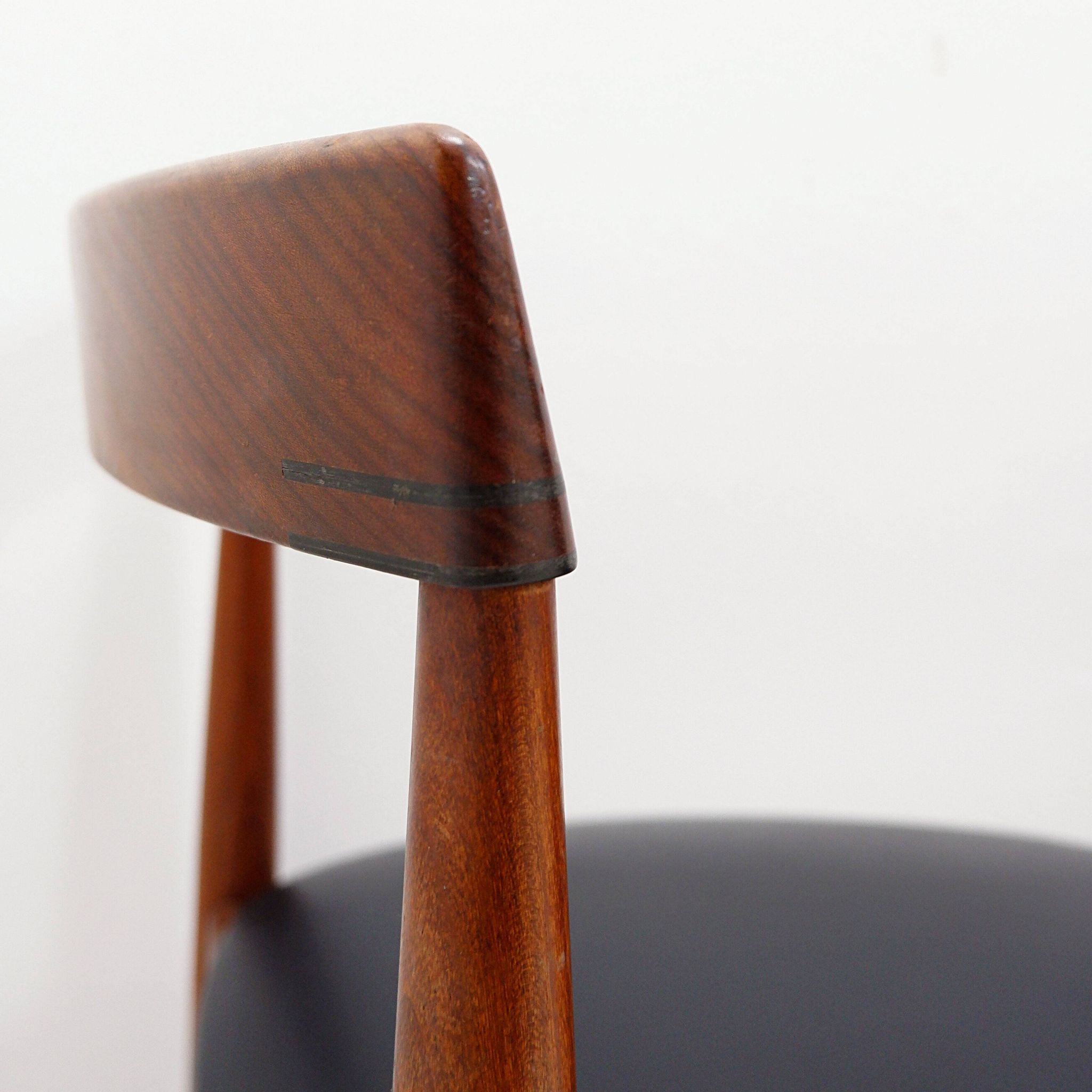 Set of 4 "Roundette" teak chairs by Hans Olsen for Frem Røjle, 1950s