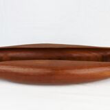 Scandinavian cut in vintage carved teak 1960