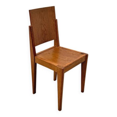 Chaise en bois, France 1950