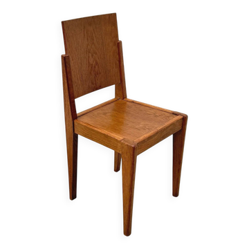 Chaise en bois, France 1950