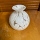 Murano speckled glass ball vase, vintage soliflore.