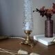Upcycled table lamp | gold bronze & retro chic diamond tip