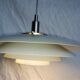 White pendant light, Scandinavian, space age, Poulsen style, 1990.
