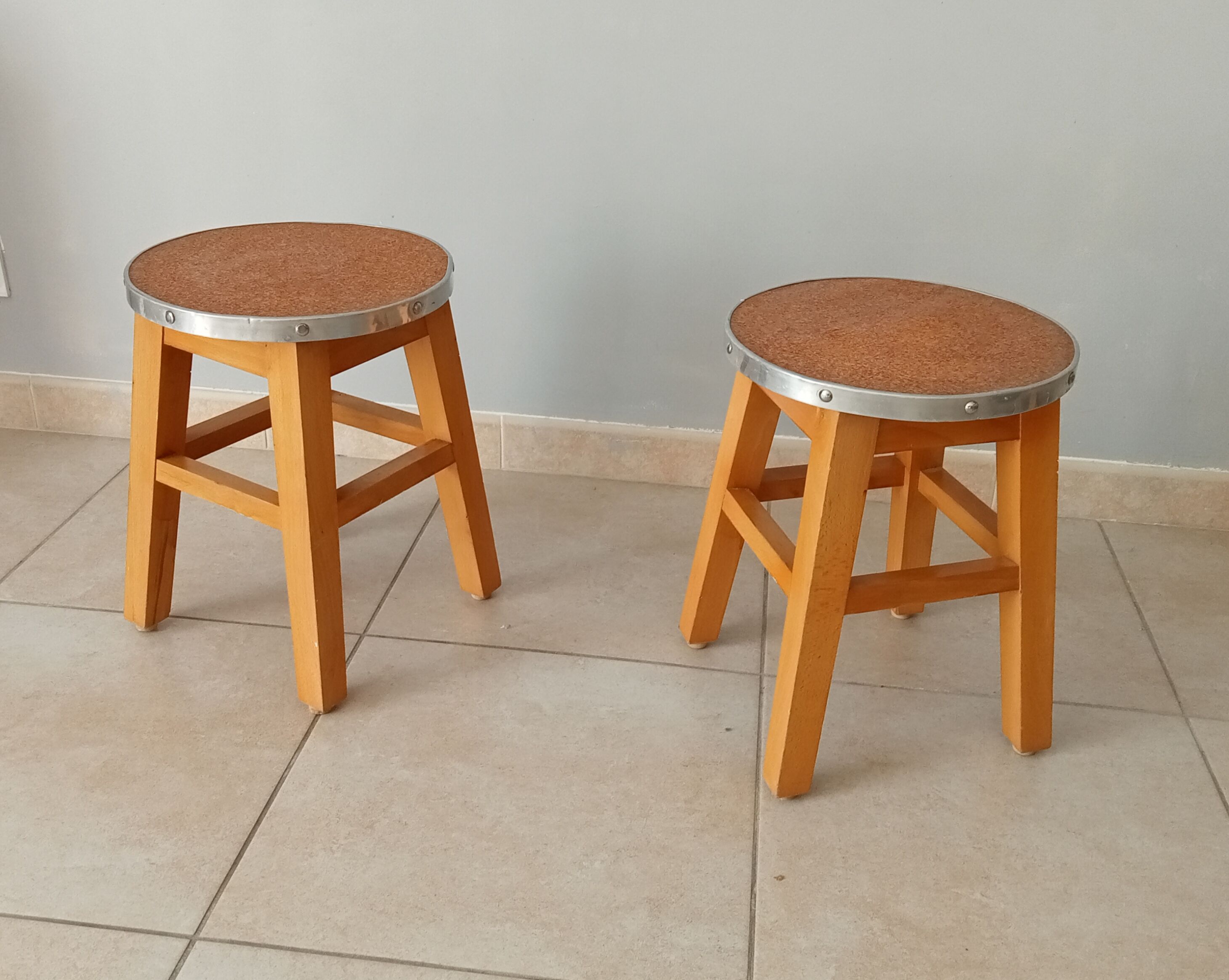 Pair of vintage side tables 70s/80s