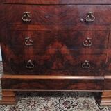Louis Philippe secretary in oak and burr walnut