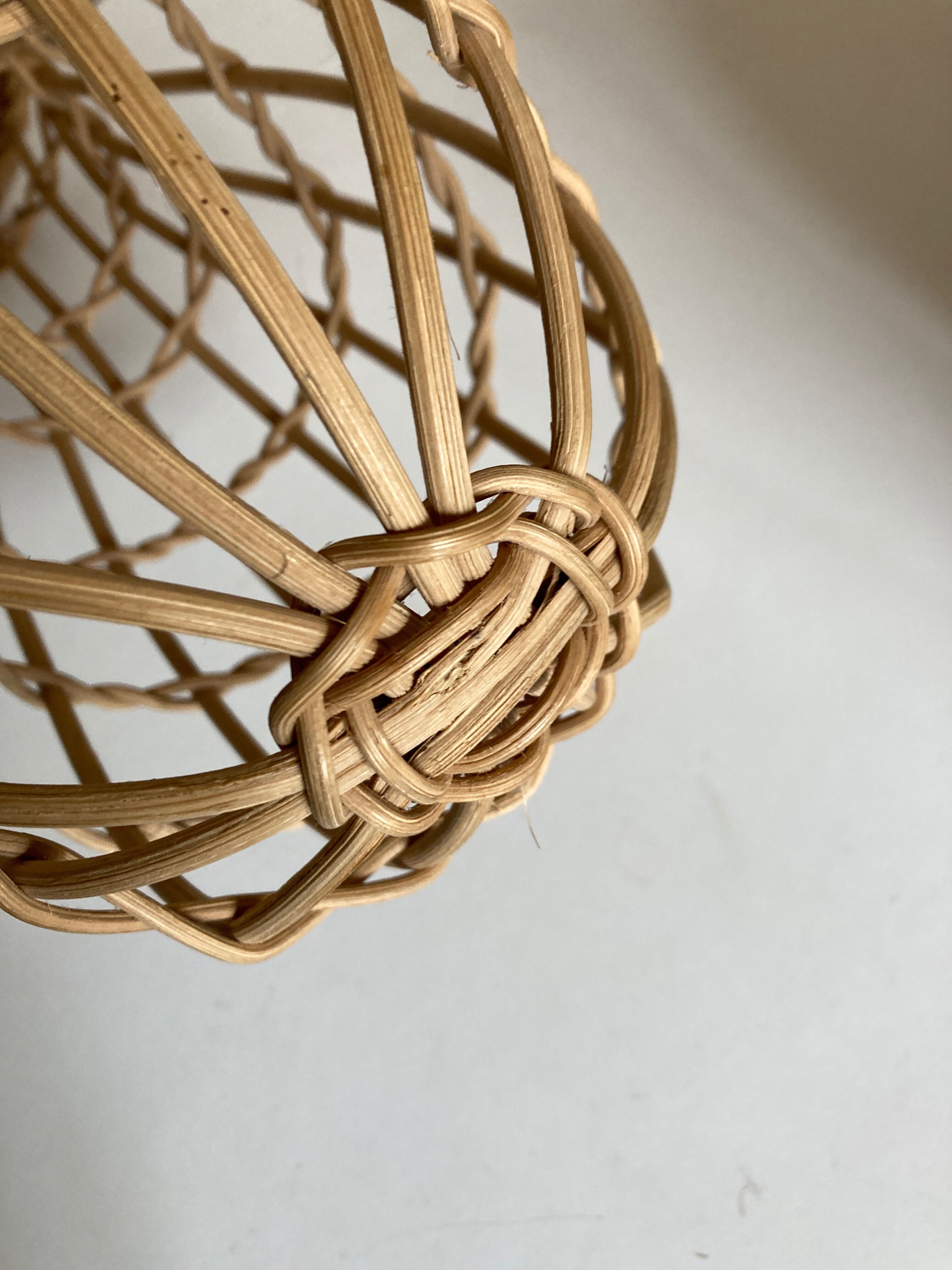Rattan mannequin head 1960