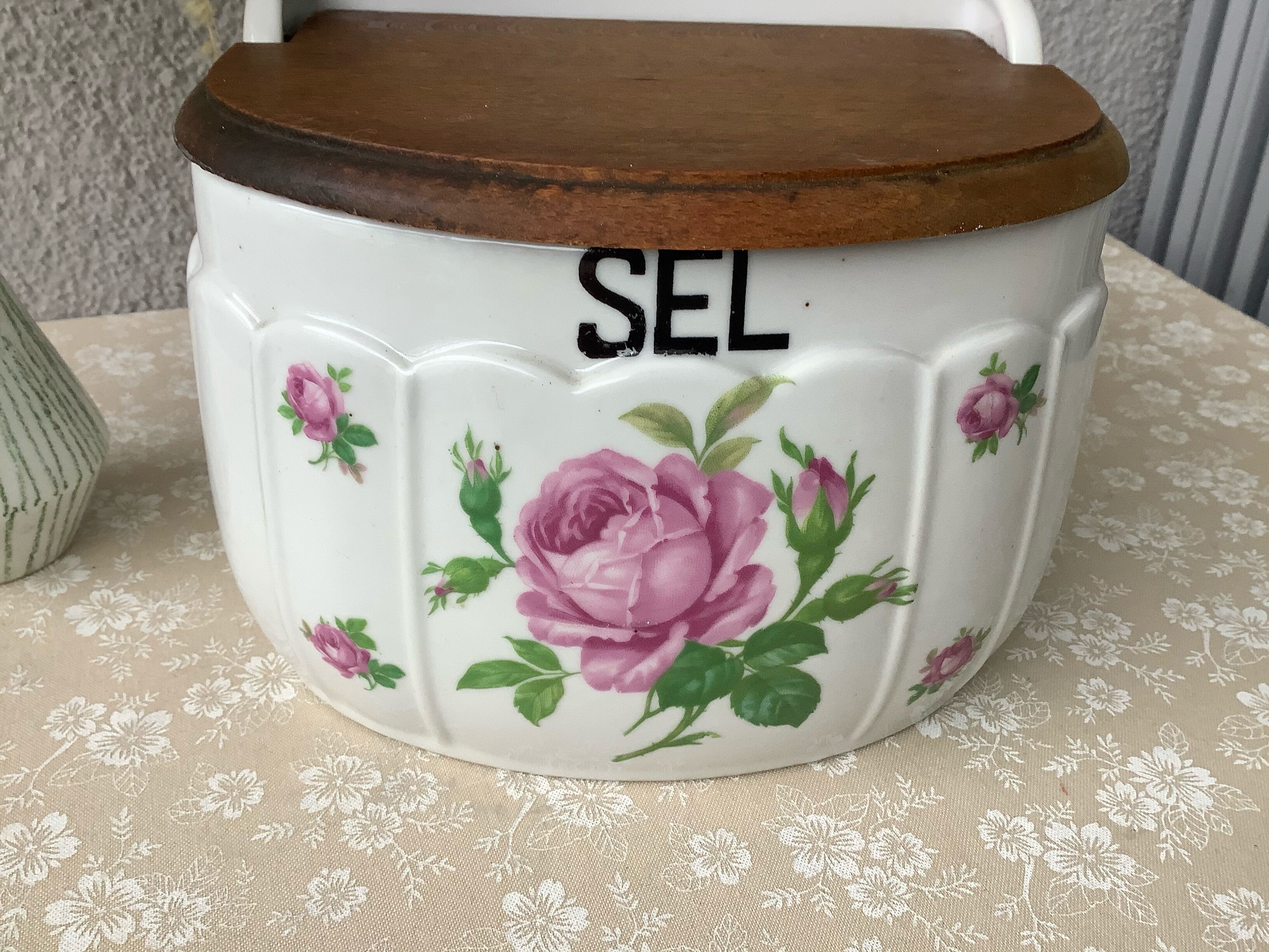 Vintage wall salt box