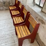 4 vintage Plywood chairs 80s
