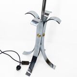 Space Age 1970 chrome steel four-legged lamp base
