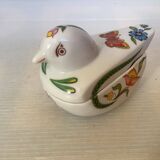 Small bird pocket emptying ring holder butterflies and flowers