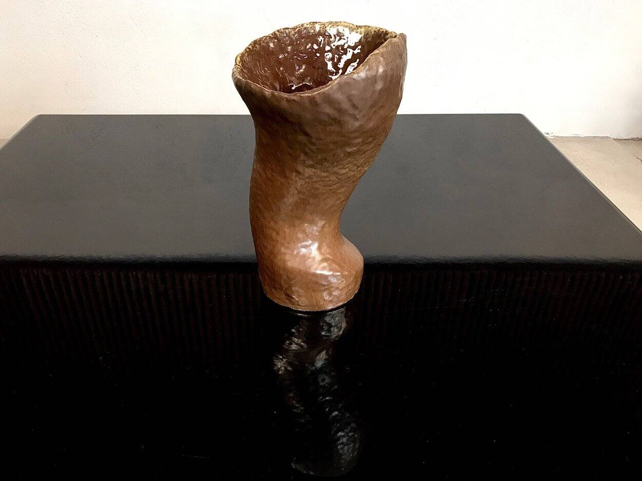 Sculptural studio ceramic art vase from Atelier Sorembe, Germany 1970s